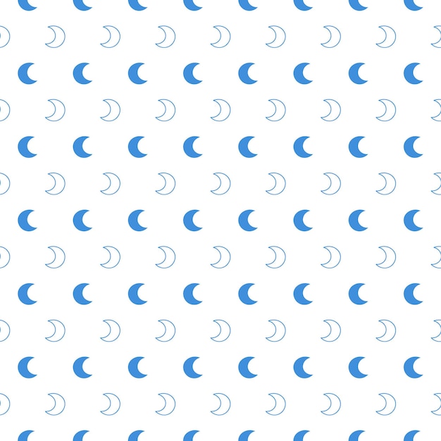 Patrón sin fisuras con luna azul