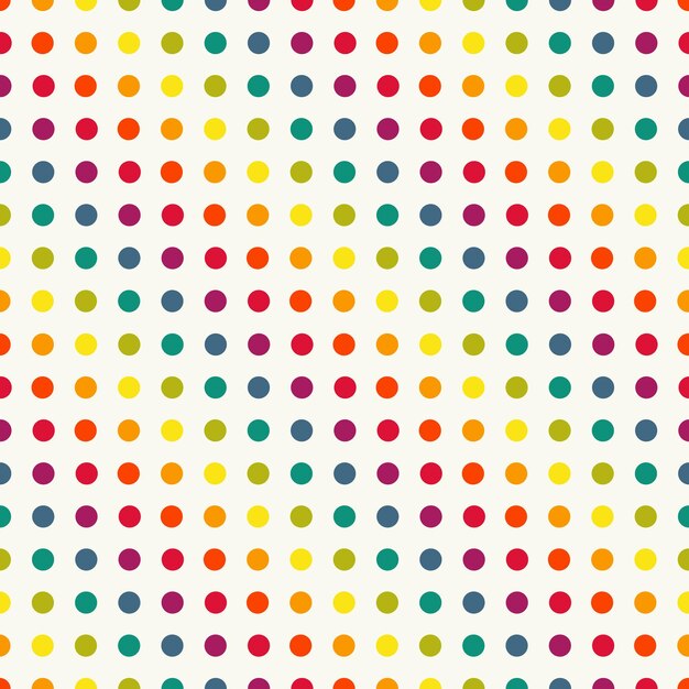 Patrón sin fisuras de lunares en colores vintage