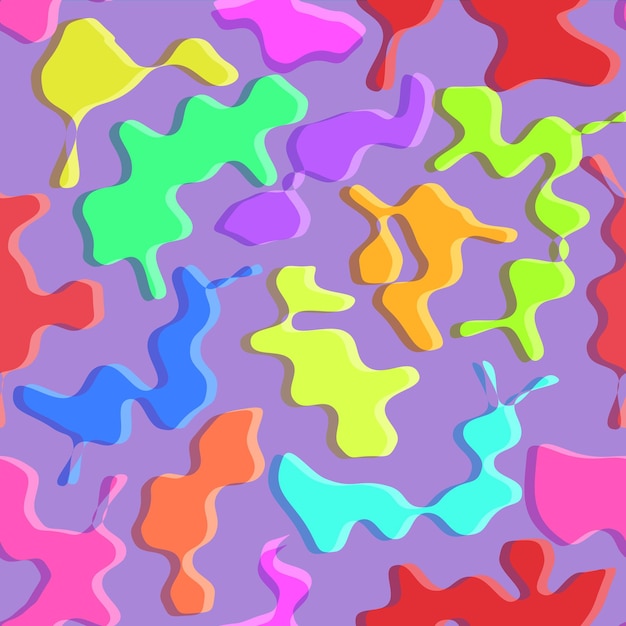 Patrón sin fisuras de manchas de colores abstractos