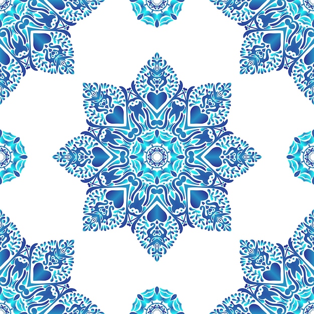 Patrón sin fisuras de mandala abstracto