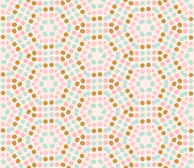 Patrón sin fisuras de mosaico geométrico abstracto con diferentes formas. Tarjeta de mosaico. Fondo ornamental.