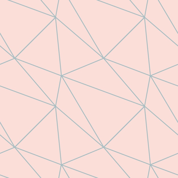 Patrón sin fisuras de mosaico moderno con triángulos abstractos de color pastel y líneas finas