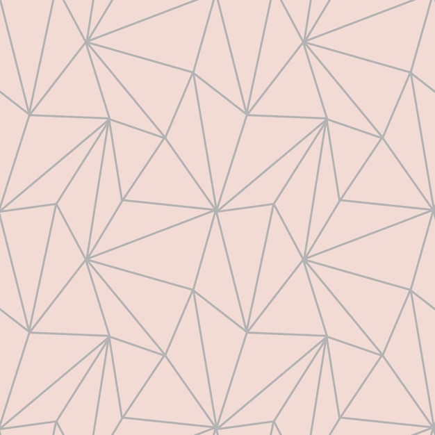 Patrón sin fisuras de mosaico moderno con triángulos abstractos de color pastel y líneas finas