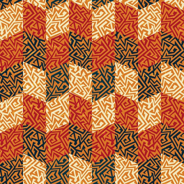 Patrón sin fisuras de mosaico tribal