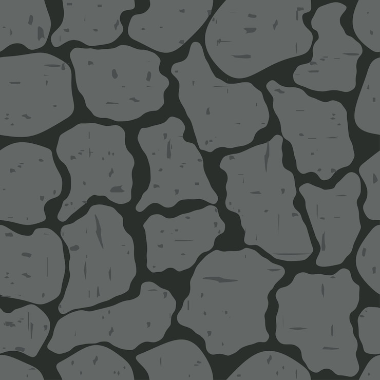 Vector patrón sin fisuras de un muro de piedra. piedras grises. ilustración vectorial.