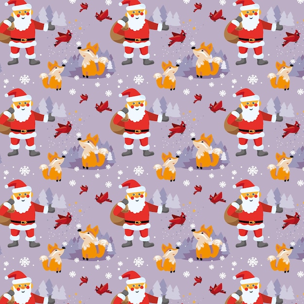 Patrón sin fisuras de Navidad para envolver papel y fondo