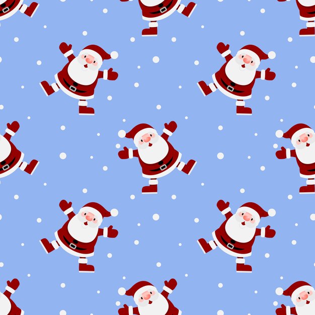 Patrón sin fisuras de la navidad santa claus.