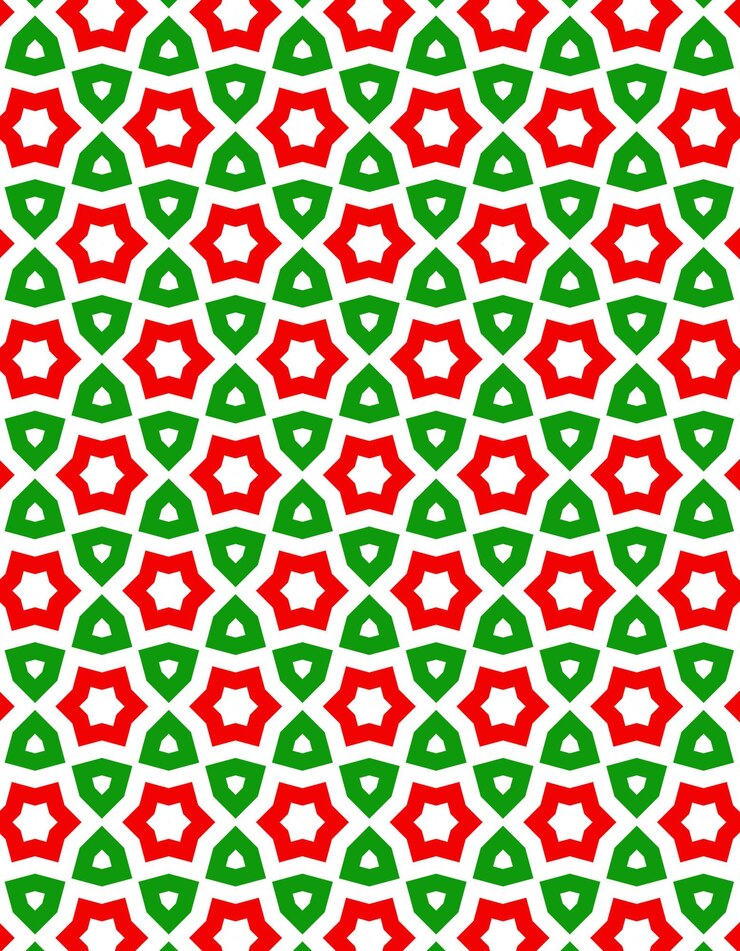 Patrón sin fisuras de Navidad simple con motivos geométricos