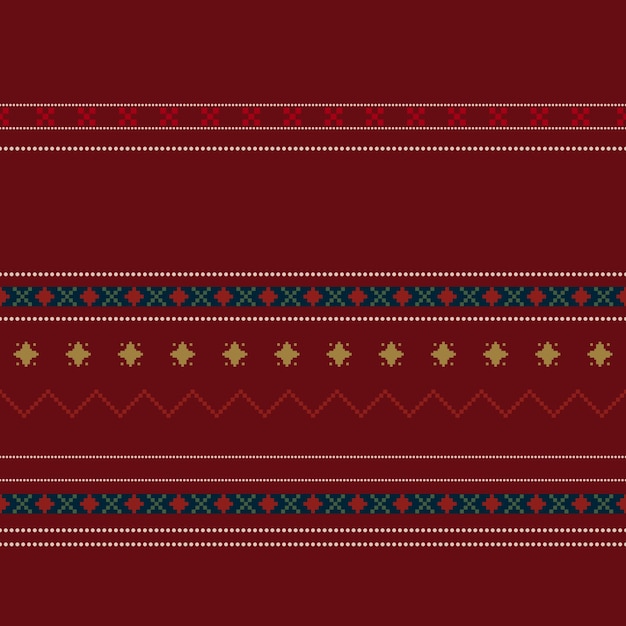 Patrón sin fisuras de navidad en versión de color rojo