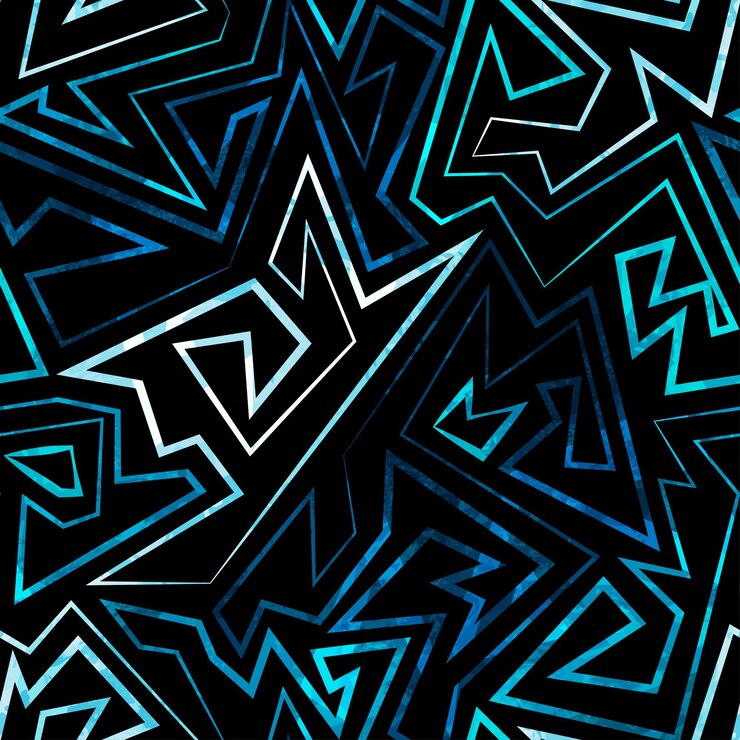 Vector patrón sin fisuras de neón azul