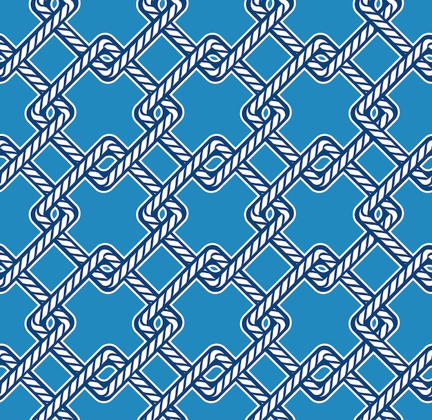 Vector patrón sin fisuras de nudo de cuerda