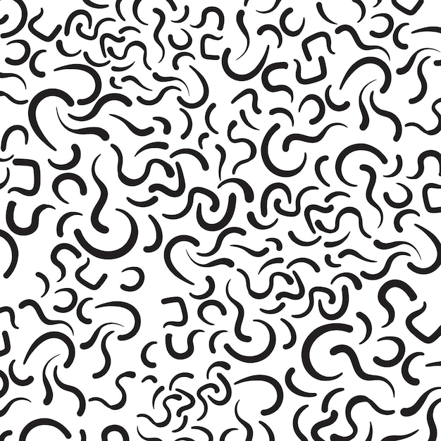 Patrón sin fisuras con ondas abstractas en blanco y negro Ilustración vectorial