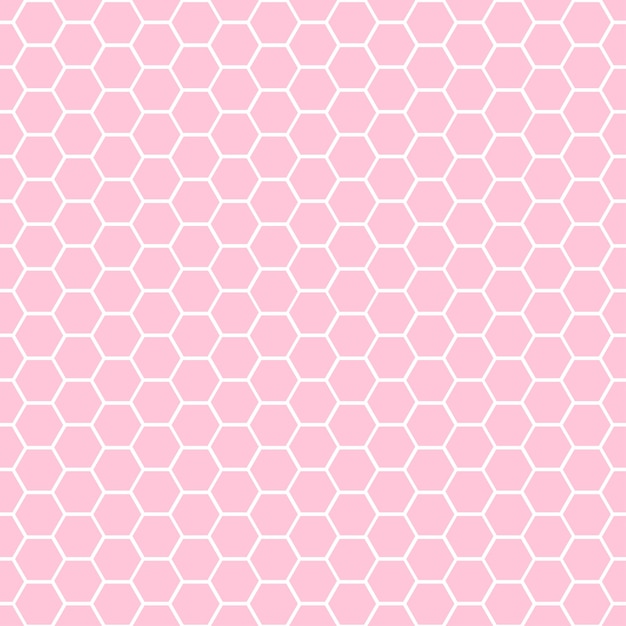 Patrón sin fisuras con panal rosa y blanco