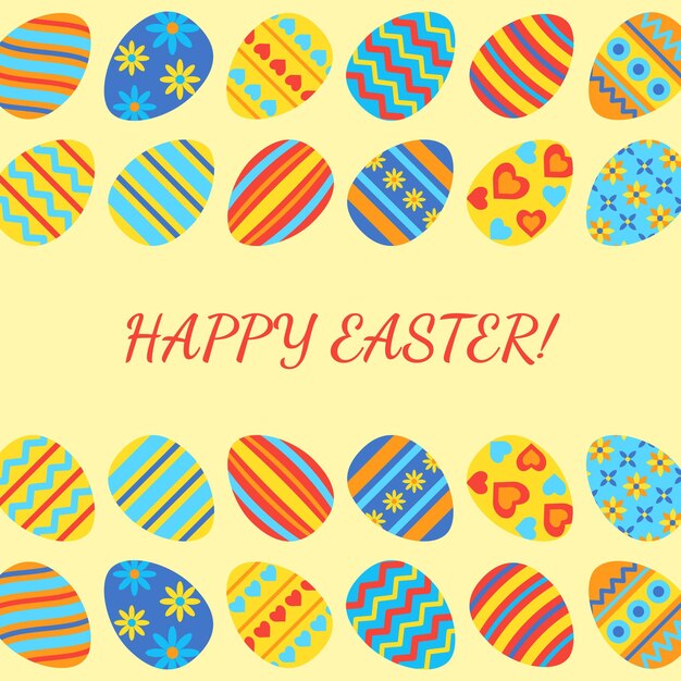 Patrón sin fisuras de pascua con huevos pintados
