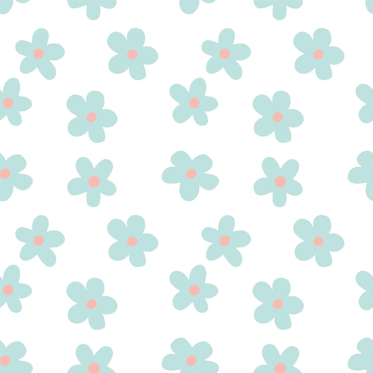 Patrón sin fisuras con patrón floral abstracto dibujado a mano