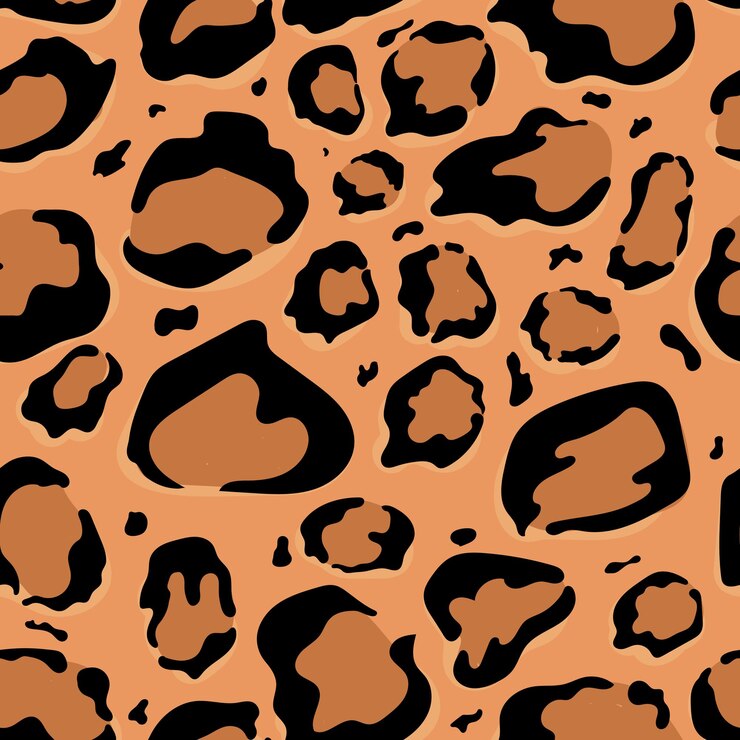 Patrón sin fisuras con piel de leopardo de dibujos animados