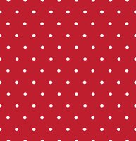 Vector patrón sin fisuras de puntos blancos sobre fondo rojo