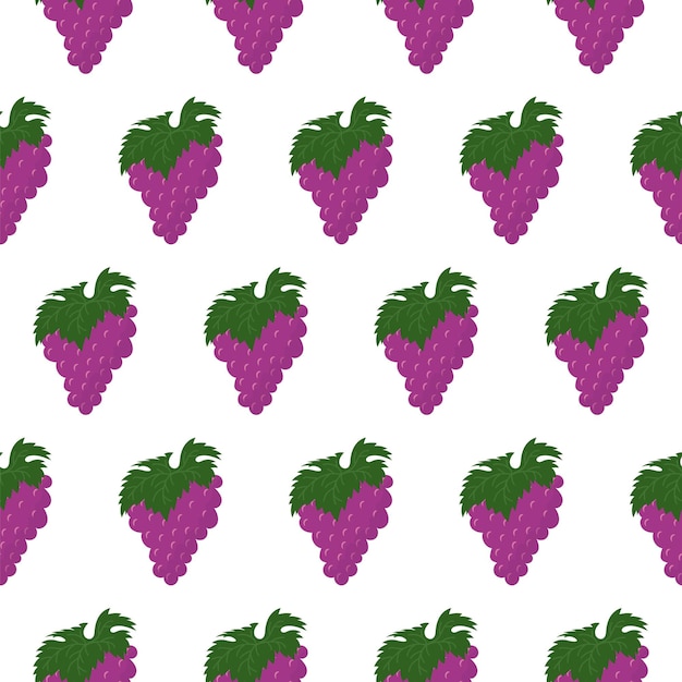 Patrón sin fisuras con racimo de uvas