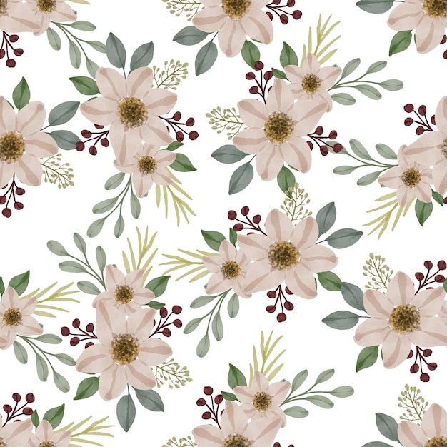 Patrón sin fisuras de ramo de flores de durazno para diseño textil