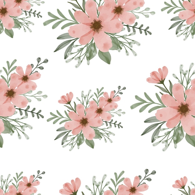Patrón sin fisuras de ramo de flores de naranja para diseño textil