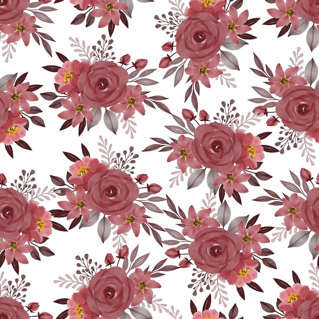 Patrón sin fisuras de ramo de rosas rojas para tela y diseño de fondo
