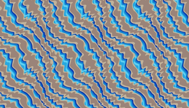Vector patrón sin fisuras con ríos abstractos.