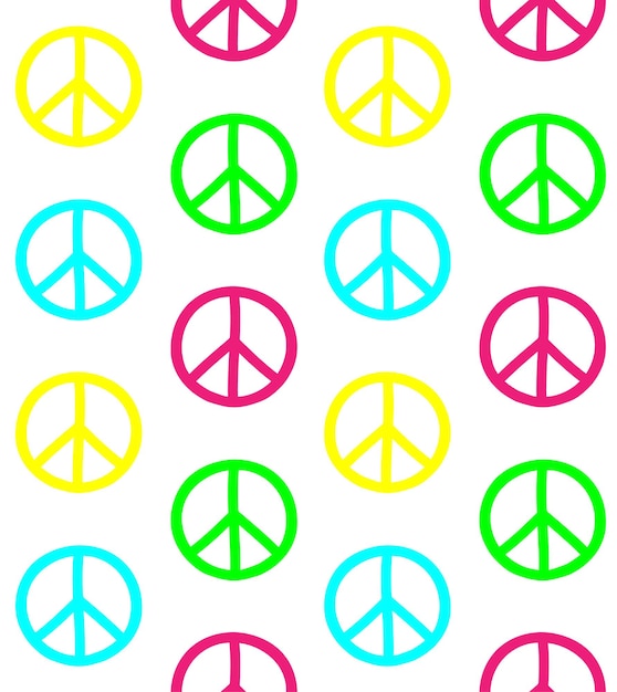 Patrón sin fisuras de símbolos de paz