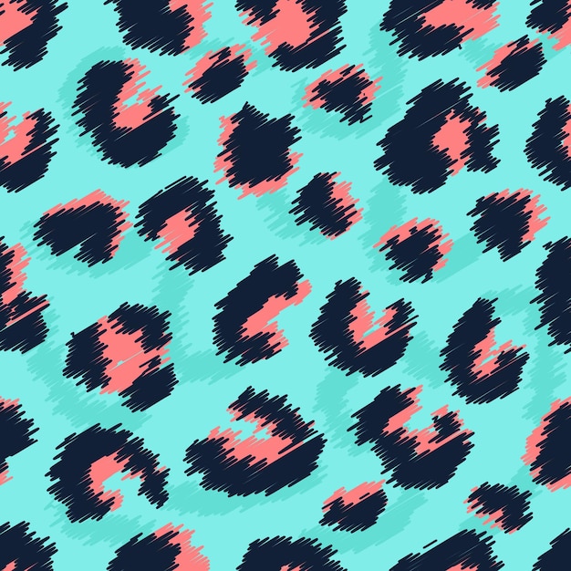 Patrón sin fisuras de textura de piel de leopardo abstracto estampado animal salvaje