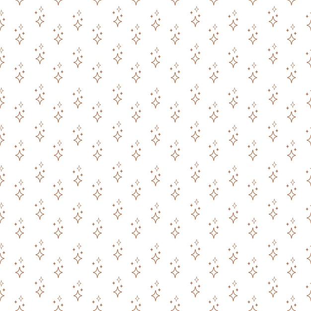 Patrón sin fisuras de vacaciones lindo con estrellas doradas sobre un fondo blanco. Estrella de navidad. Adorno para papel de regalo, tela, ropa, textiles, texturas superficiales.