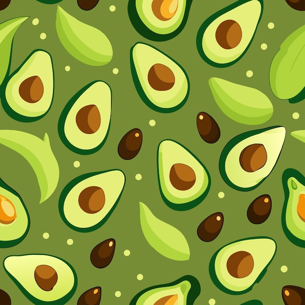 Patrón sin fisuras con vector de aguacate