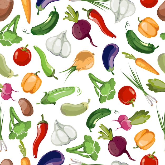 Patrón sin fisuras de verduras