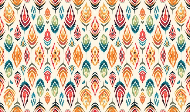 Un patrón sin fisurasgeometric tribalgeometric batik ikataztec styleethnic boho seamless pattern