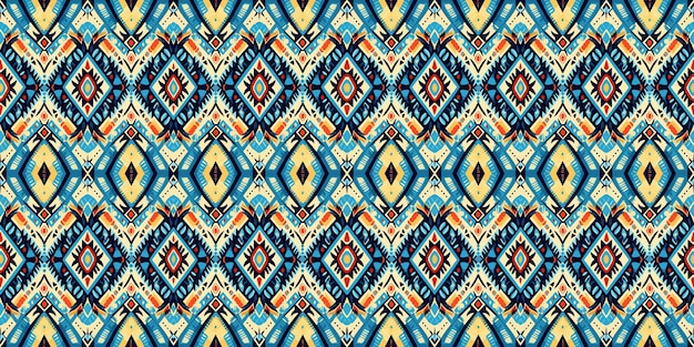 Un patrón sin fisurasgeometric tribalgeometric batik ikataztec styleethnic boho seamless pattern