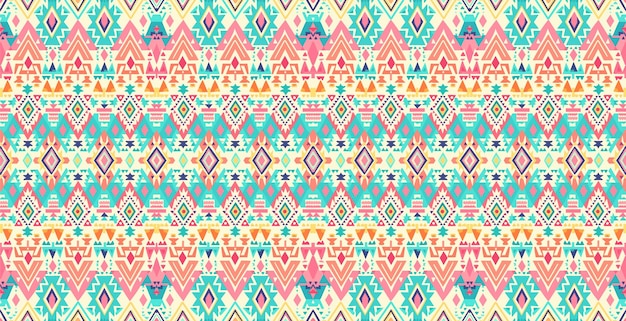 Un patrón sin fisurasgeometric tribalgeometric batik ikataztec styleethnic boho seamless pattern
