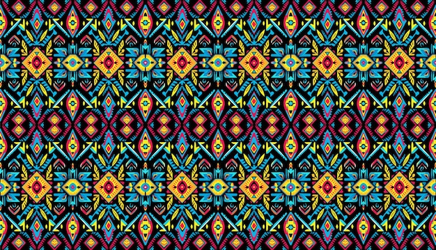 Un patrón sin fisurasgeometric tribalgeometric batik ikataztec styleethnic boho seamless pattern