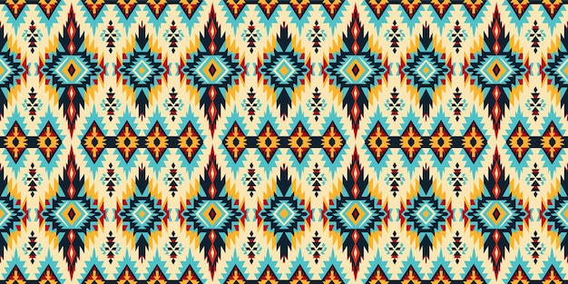 Un patrón sin fisurasgeometric tribalgeometric batik ikataztec styleethnic boho seamless pattern
