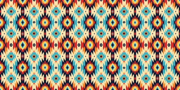 Un patrón sin fisurasgeometric tribalgeometric batik ikataztec styleethnic boho seamless pattern