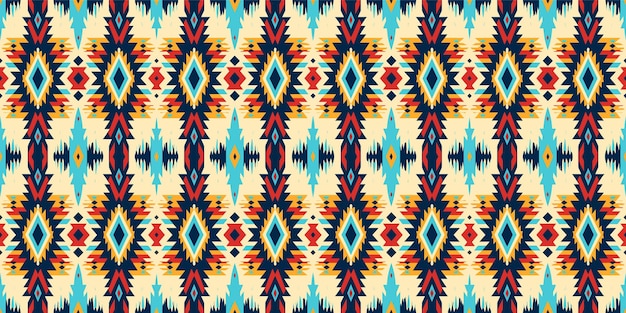Un patrón sin fisurasgeometric tribalgeometric batik ikataztec styleethnic boho seamless pattern