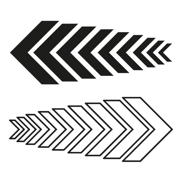 Patrón de flecha chevron en blanco y negro Diseño direccional geométrico Ilustración vectorial