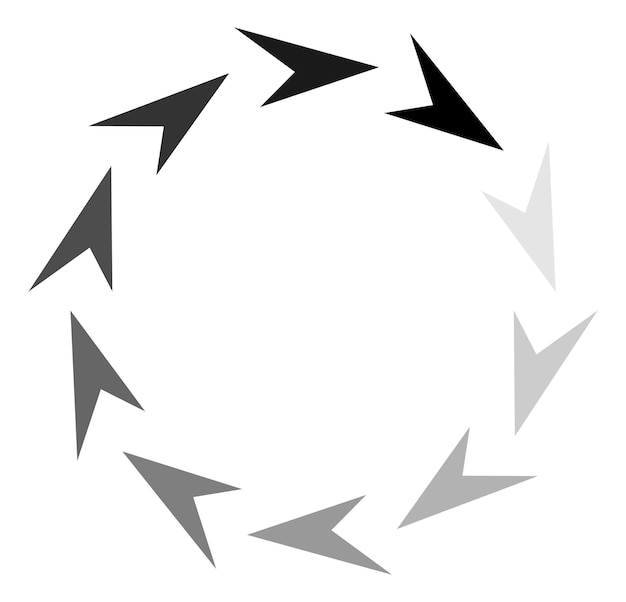 Patrón de flecha circular Cursor del cargador Indicador de progreso