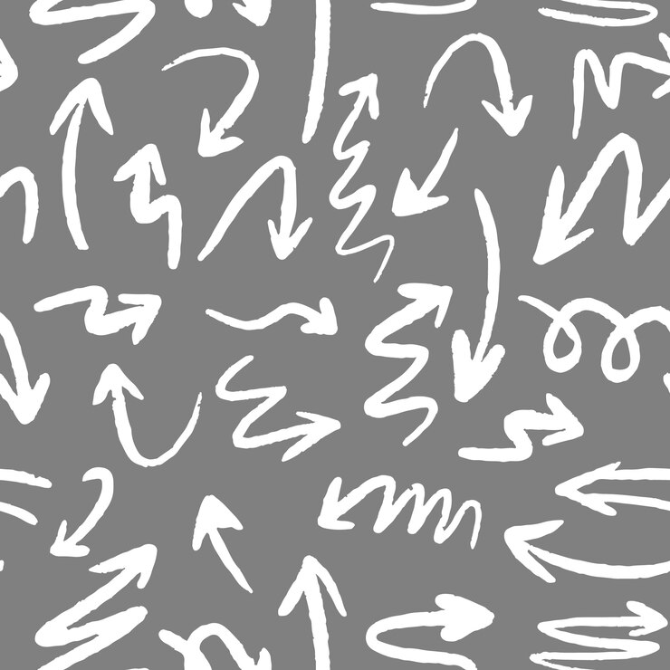 Vector patrón de flecha sobre fondo gris