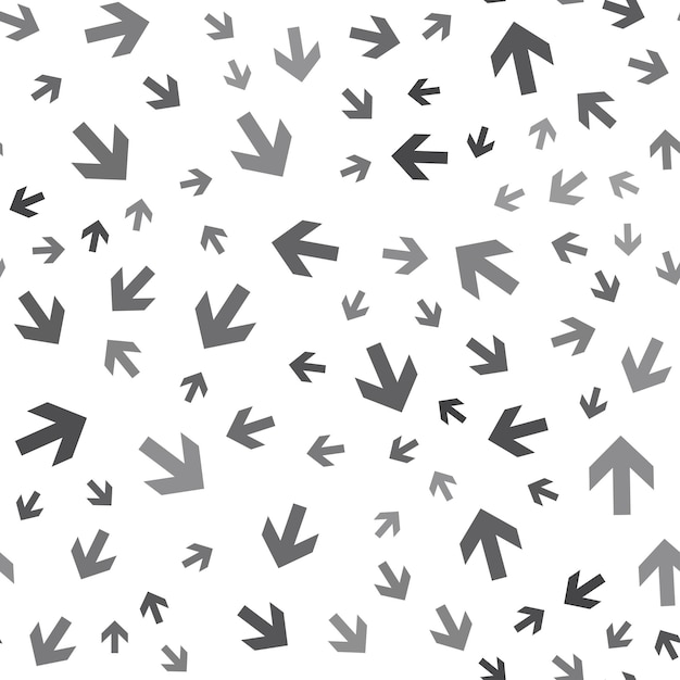 Patrón de flecha transparente sobre un fondo blanco. diseño creativo del icono de flecha simple. Se puede utilizar para papel tapiz, fondo de página web, textil, impresión UI / UX