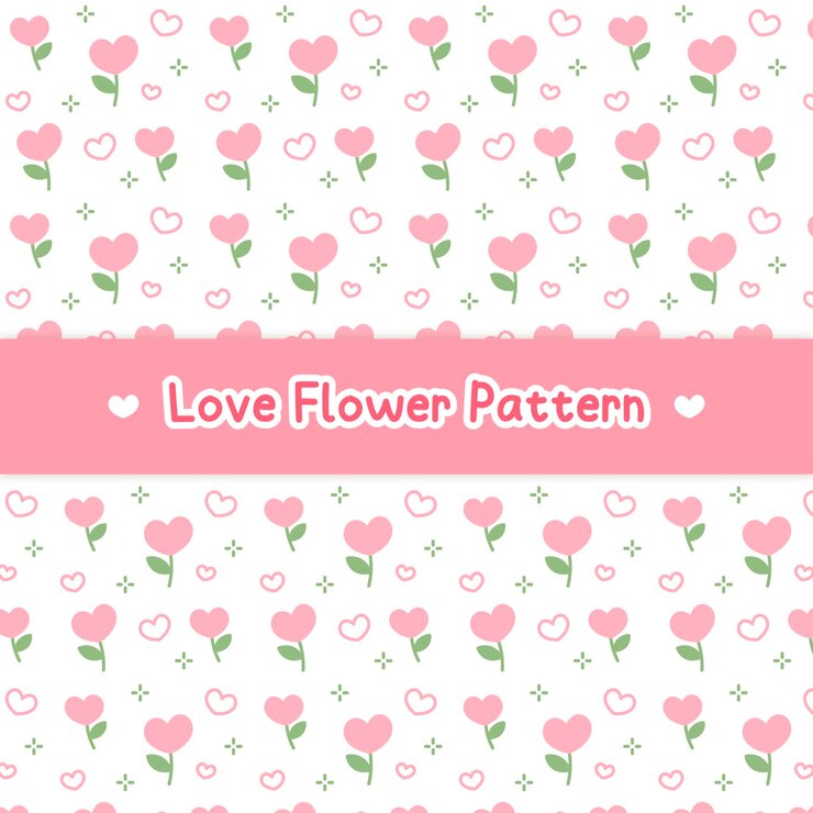 patrón de flor de amor