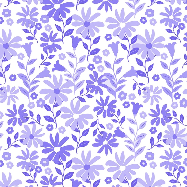 Vector patrón de flor floral de primavera ilustración de flor de tela vectorial diseño textil hojas de hoja