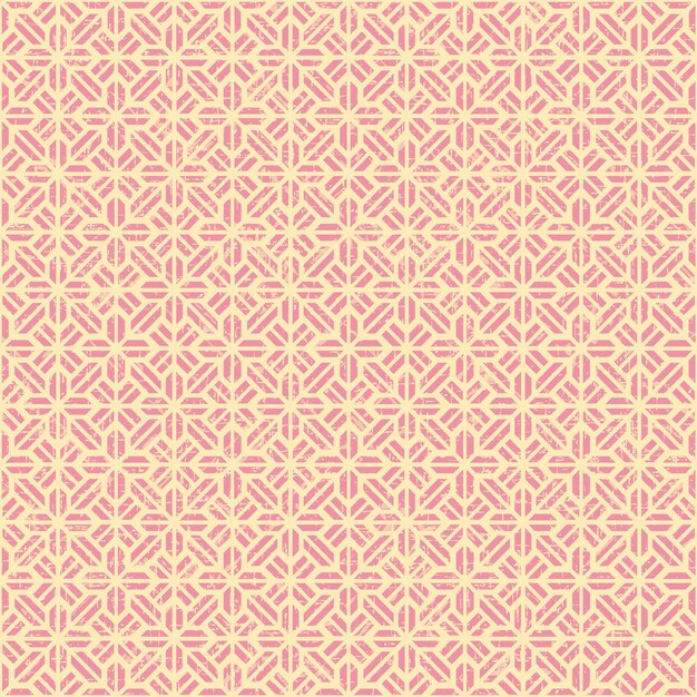 Patrón de flor de geometría rosa vintage transparente
