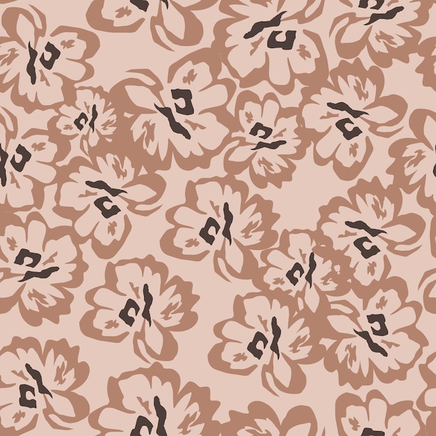 patrón flor pequeña margarita floral vector abstracto mujer simple vintage folk ditsy chintz