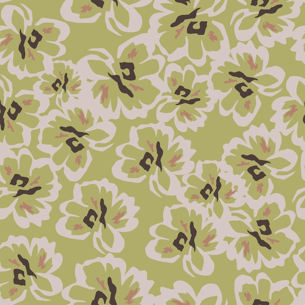 patrón flor pequeña margarita floral vector abstracto mujer simple vintage folk ditsy chintz