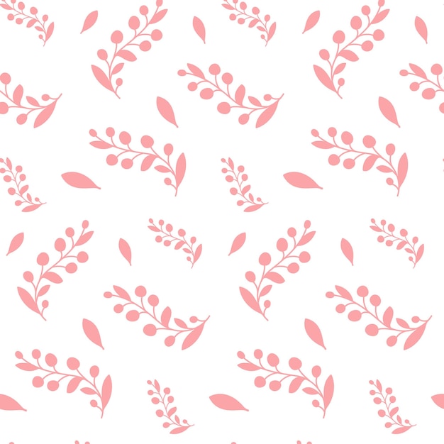 Patrón de flor rosa sin costuras en fondo blanco patrón moderno para muestras de envoltura de tela vectorial