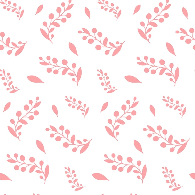 Vector patrón de flor rosa sin costuras en fondo blanco patrón moderno para muestras de envoltura de tela vectorial