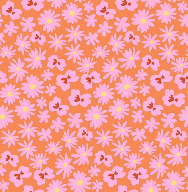Patrón de flor transparente aislado sobre fondo. ilustración vectorial